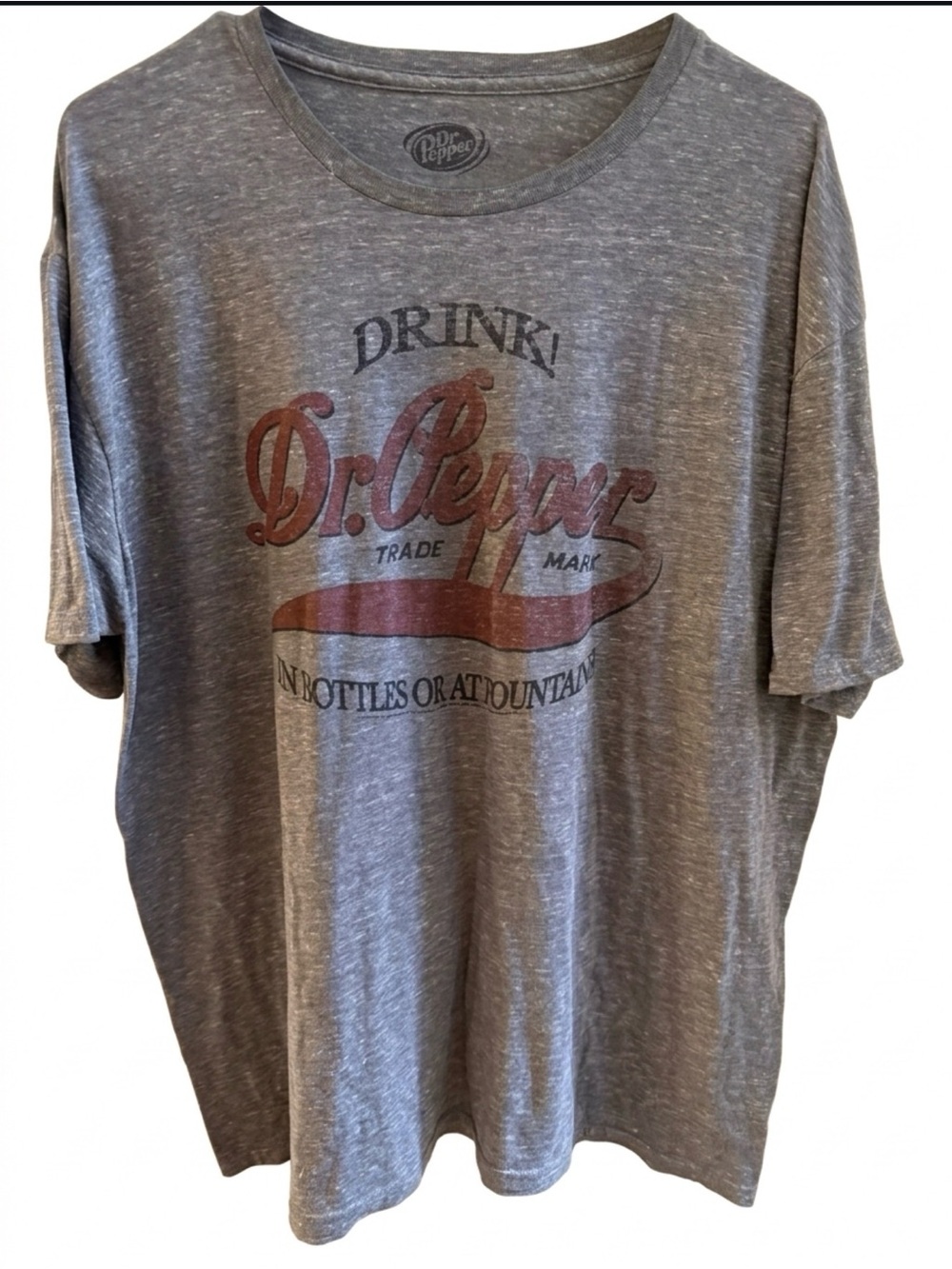 Size 2X Gray Short Sleeve Dr. Pepper t-shirt